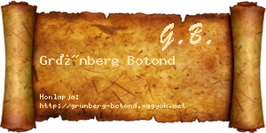 Grünberg Botond névjegykártya